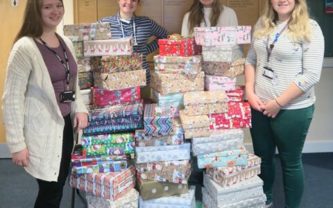 Students support Christmas shoe box appeal