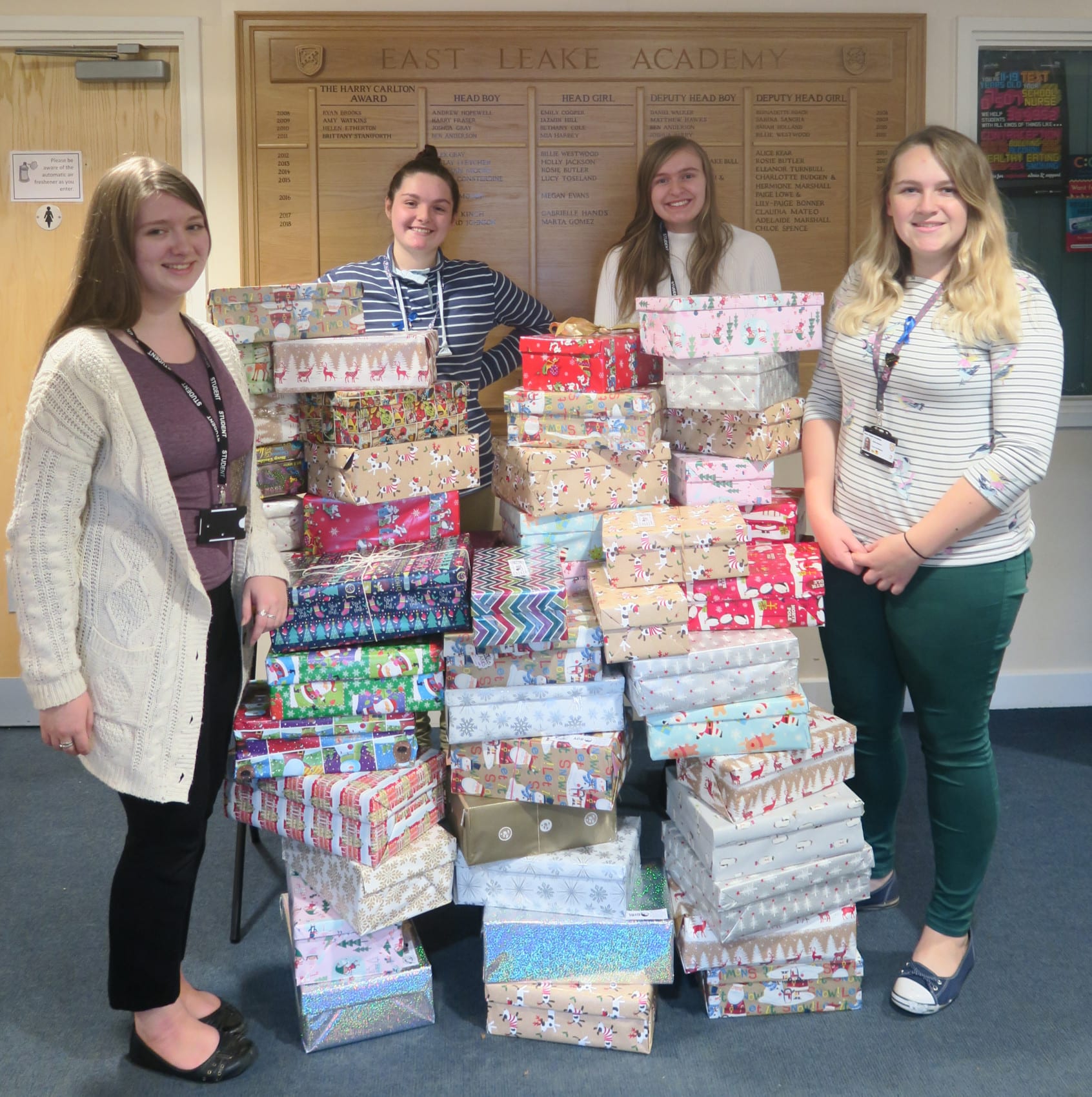 Students support Christmas shoe box appeal East Leake Academy