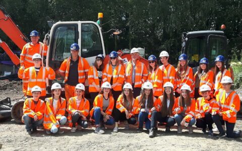 Year 9 students work on engineering project with CR Civils