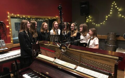 Music students enjoy recording studio session