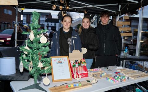 Sixth form students attend Christmas light switch-on event