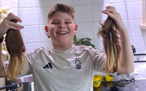 Year 9 student has hair cut for charity